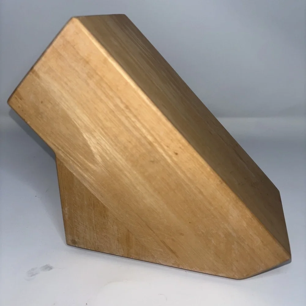Chicago Cutlery 6 Slot‎ Wood Knife Block Only Counter Top Wooden Knife Holder